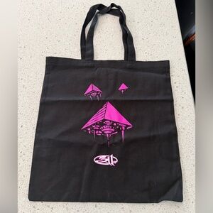 311 Day 2024 Black Tote Bag with Pink Pyramid Graphic